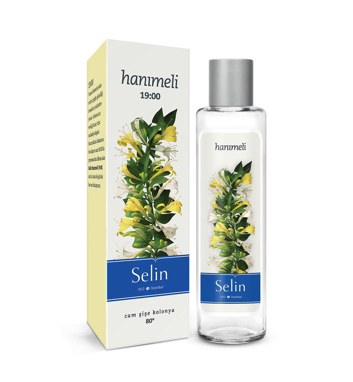 Selin Hanımeli Kolonya Cam Şişe 180 ml