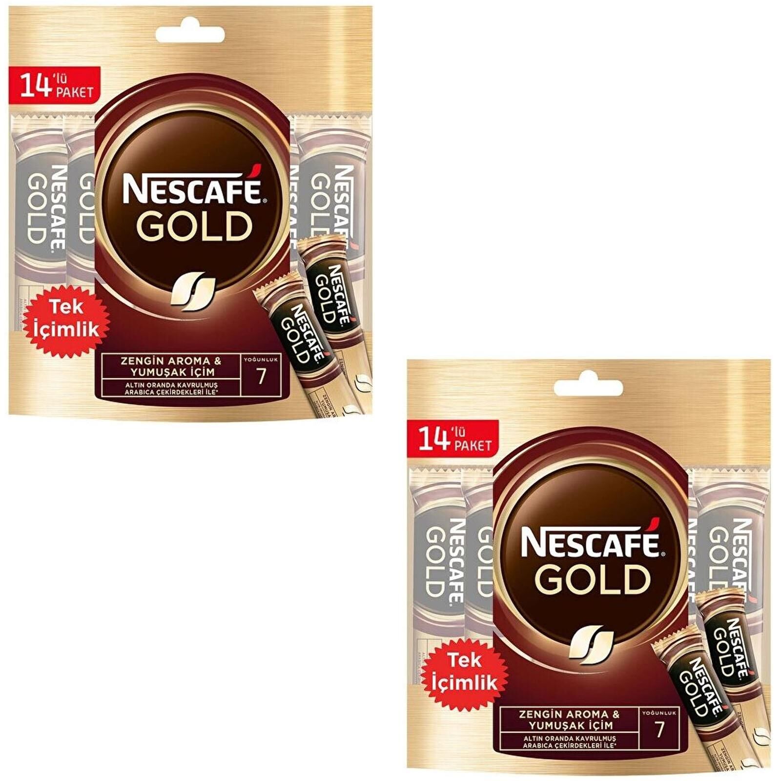 Nescafe Gold Tek İçimlik Hazır Kahve 14 lü Paket 2 ADET