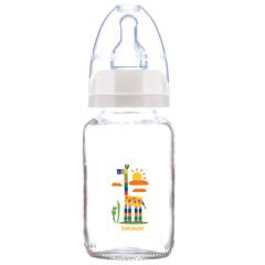 Bebedor Sevimli Zürafa Desenli Cam Biberon 0+ Ay 125 ml