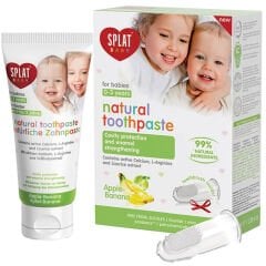 Splat Baby 0-3 Yaş Arasi Elma Muz Tadinda Diş Macunu 40 ml + Silikon Parmak Fırça