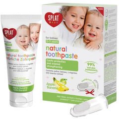 Splat Baby 0-3 Yaş Arasi Elma Muz Tadinda Diş Macunu 40 ml + Silikon Parmak Fırça