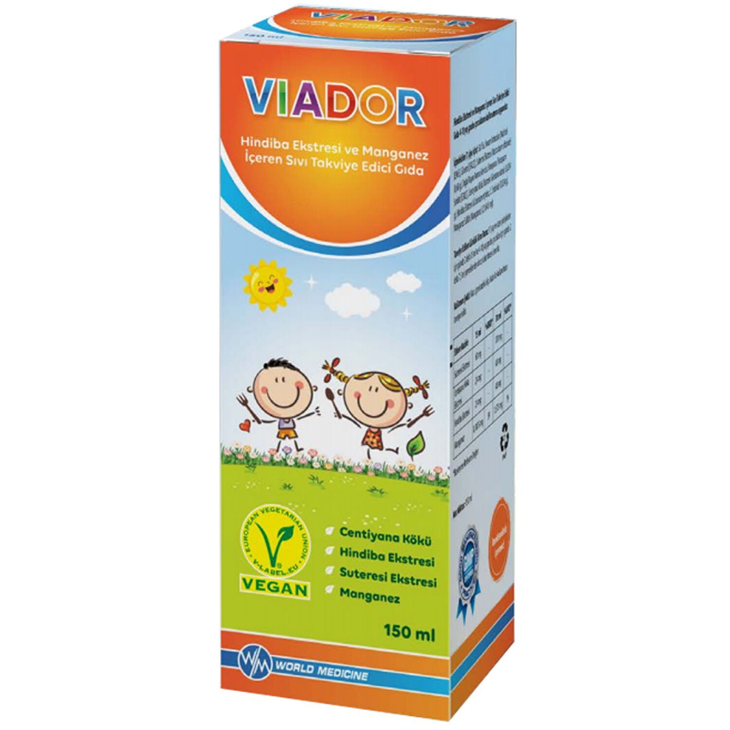 Viador Hindiba Ekstresi Ve Manganez İçeren Şurup 150 ml
