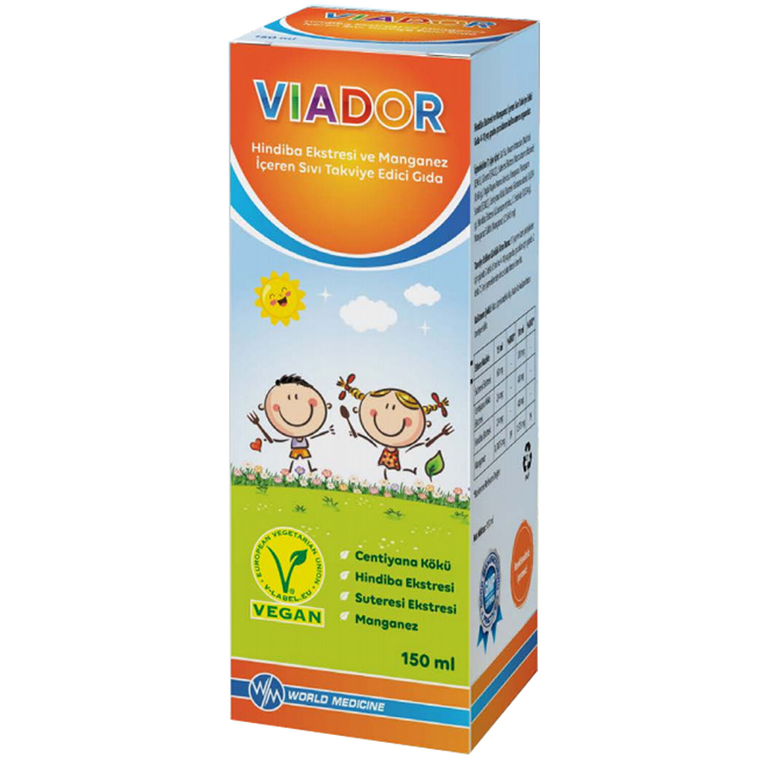 Viador Hindiba Ekstresi Ve Manganez İçeren Şurup 150 ml
