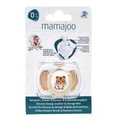 Mamajoo Saklama Kutulu Desenli Ortodontik Silikon Emzik 0+Ay