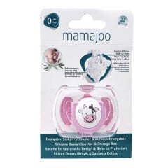 Mamajoo Saklama Kutulu Desenli Ortodontik Silikon Emzik 0+Ay