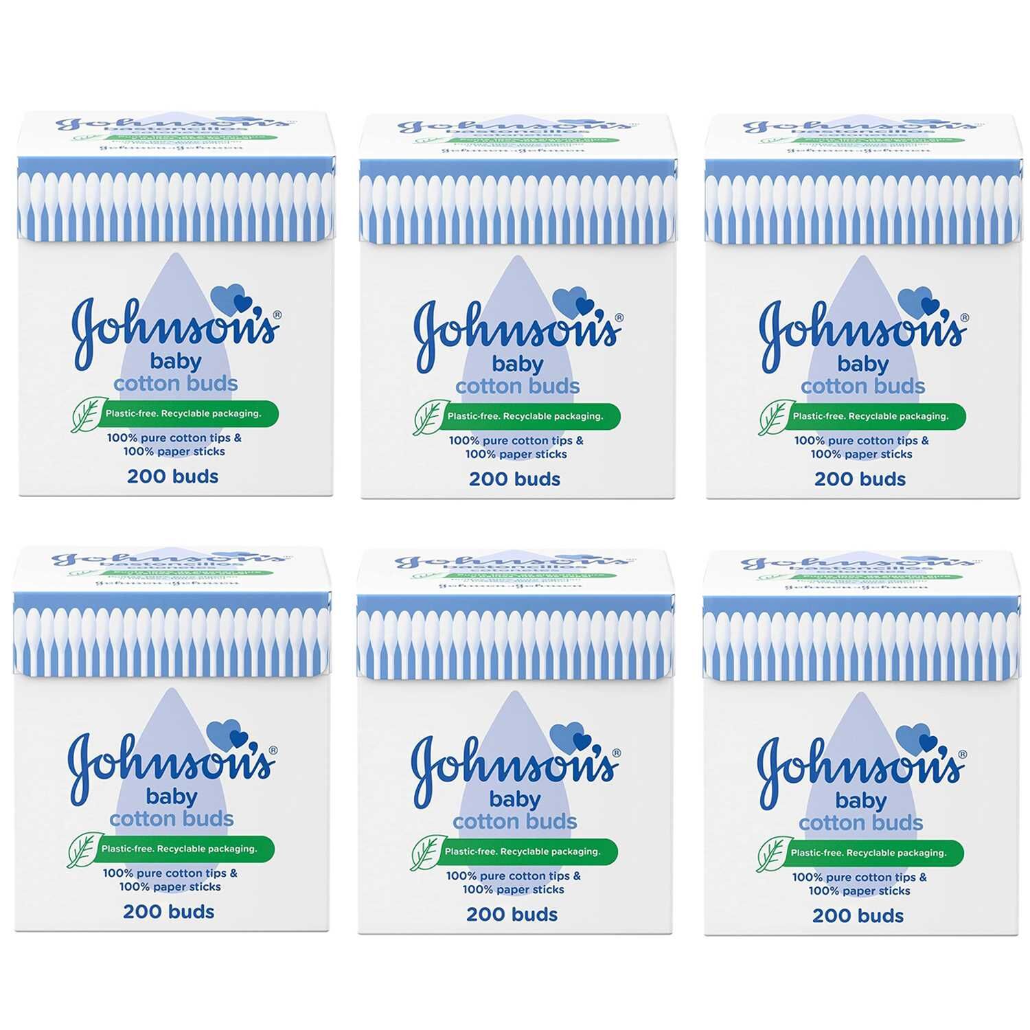 Johnsons Baby Kulak Temizleme Çubuğu 200 lü 6 ADET