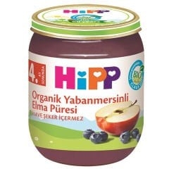 Hipp Kavanoz Maması Organik Yabanmersinli Elma Püresi 125 gr