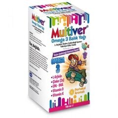 Multiver Omega 3 Portakal Aromalı Balık Yağı 150 ml