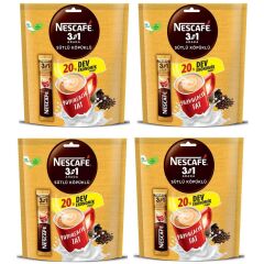 Nescafe Sütlü Köpüklü 3 ü 1 Arada 20 li Ekonomik Paket 4 ADET