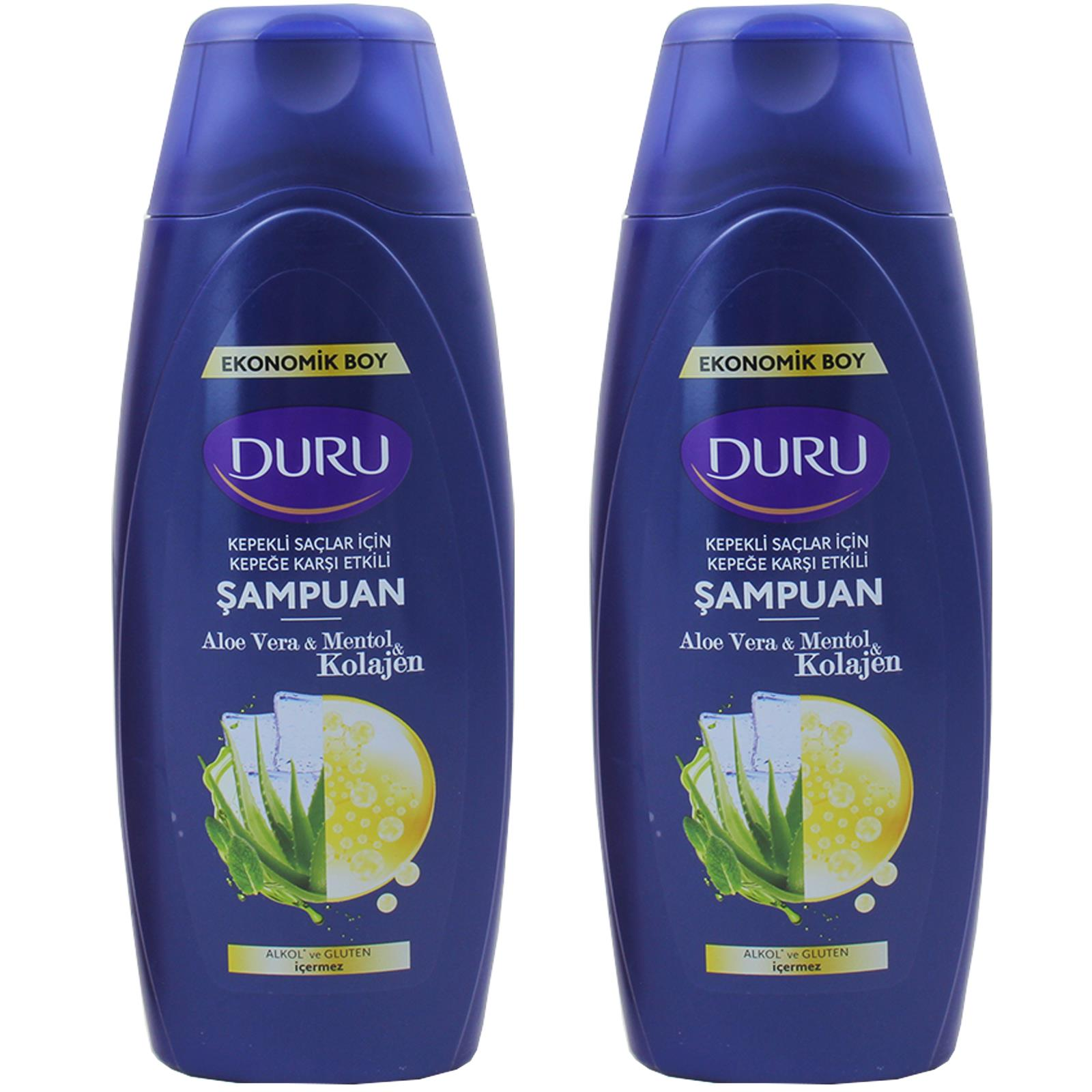 Duru Aloe Vera Mentol Kolajen Kepeğe Karşı Şampuan 700 ml 2 ADET
