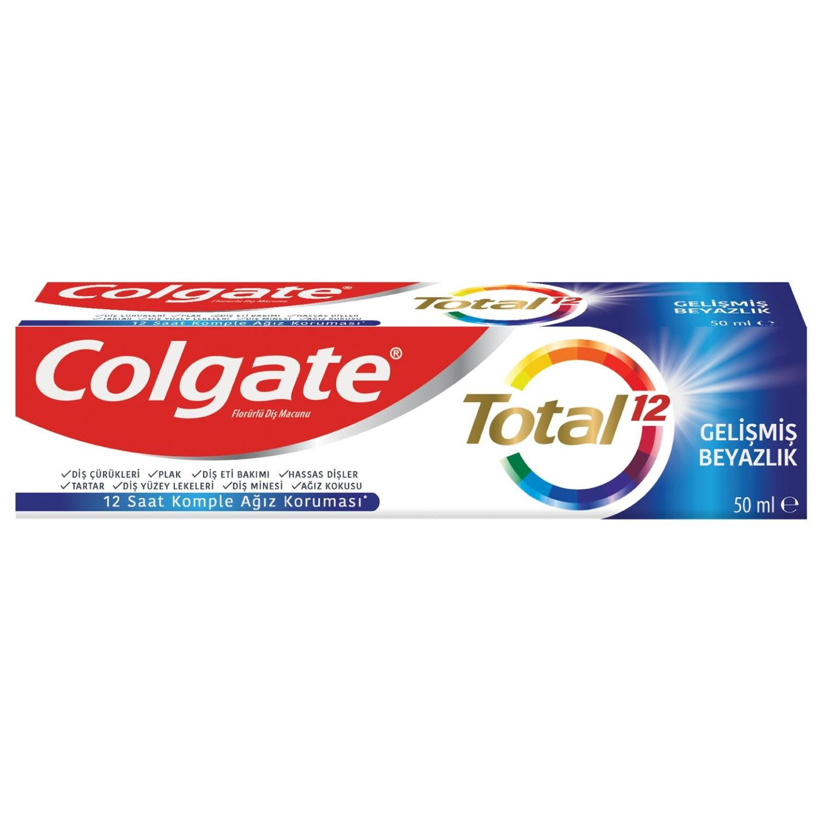 Colgate Total Gelişmiş Beyazlık Diş Macunu 50 ml