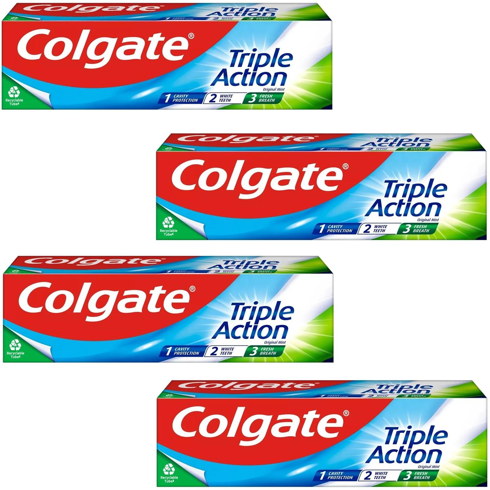 Colgate Üçlü Etki Diş Macunu 50 ml 4 ADET