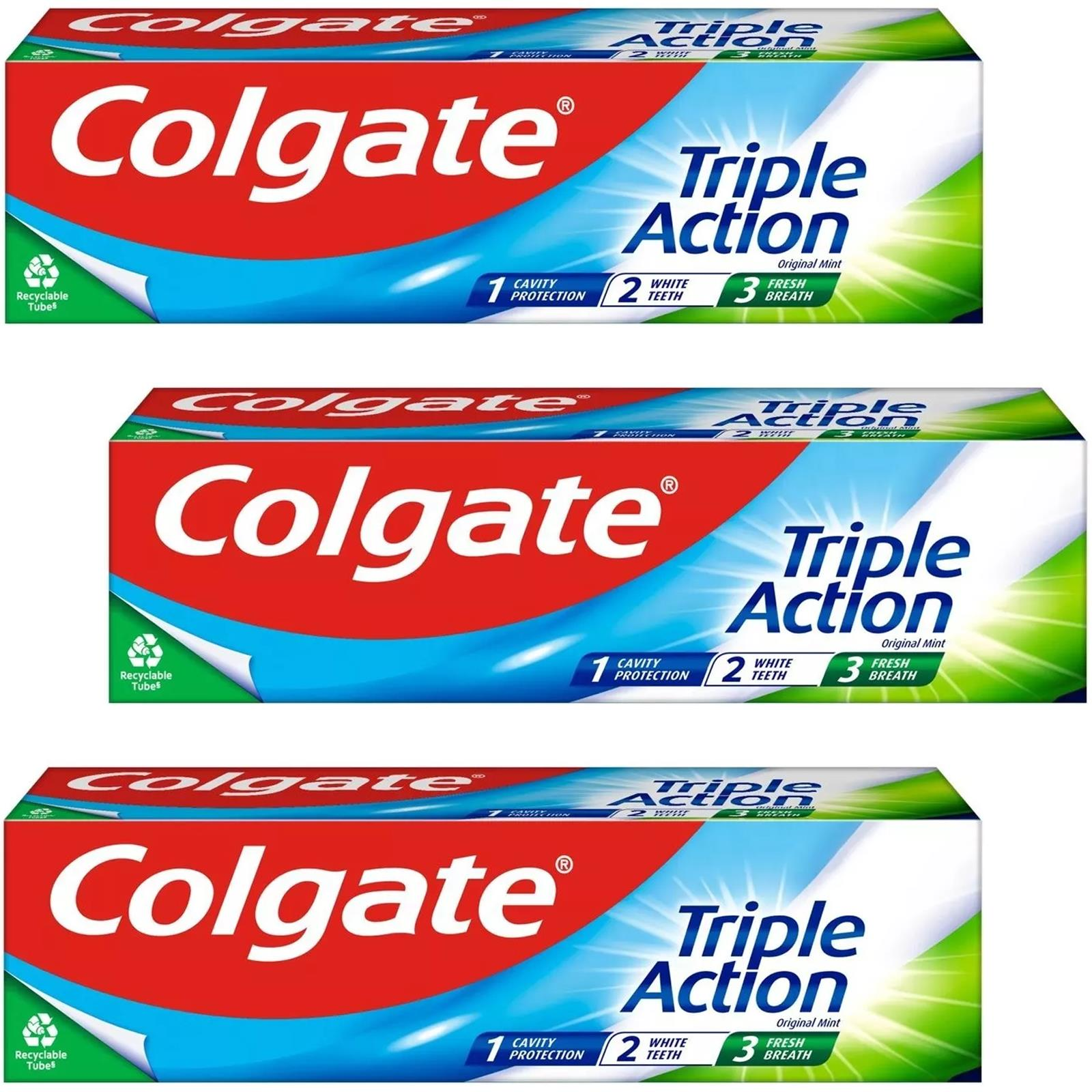 Colgate Üçlü Etki Diş Macunu 50 ml 3 ADET