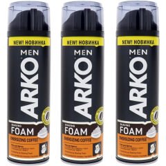 Arko Men Energizing Coffee Kahve Çekirdeği Özlü Tıraş Köpüğü 200 ml 3 ADET