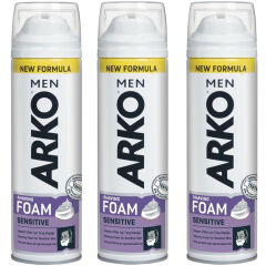Arko Men Sensitive Hassas Cilt Tıraş Köpüğü 200 ml 3 ADET