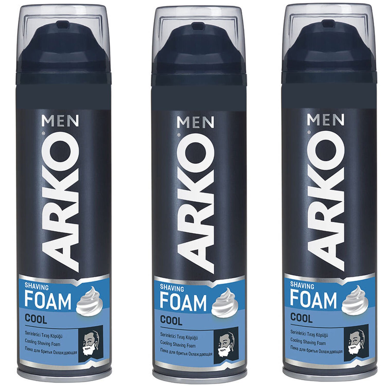 Arko Men Cool Tıraş Köpüğü 200 ml 3 ADET
