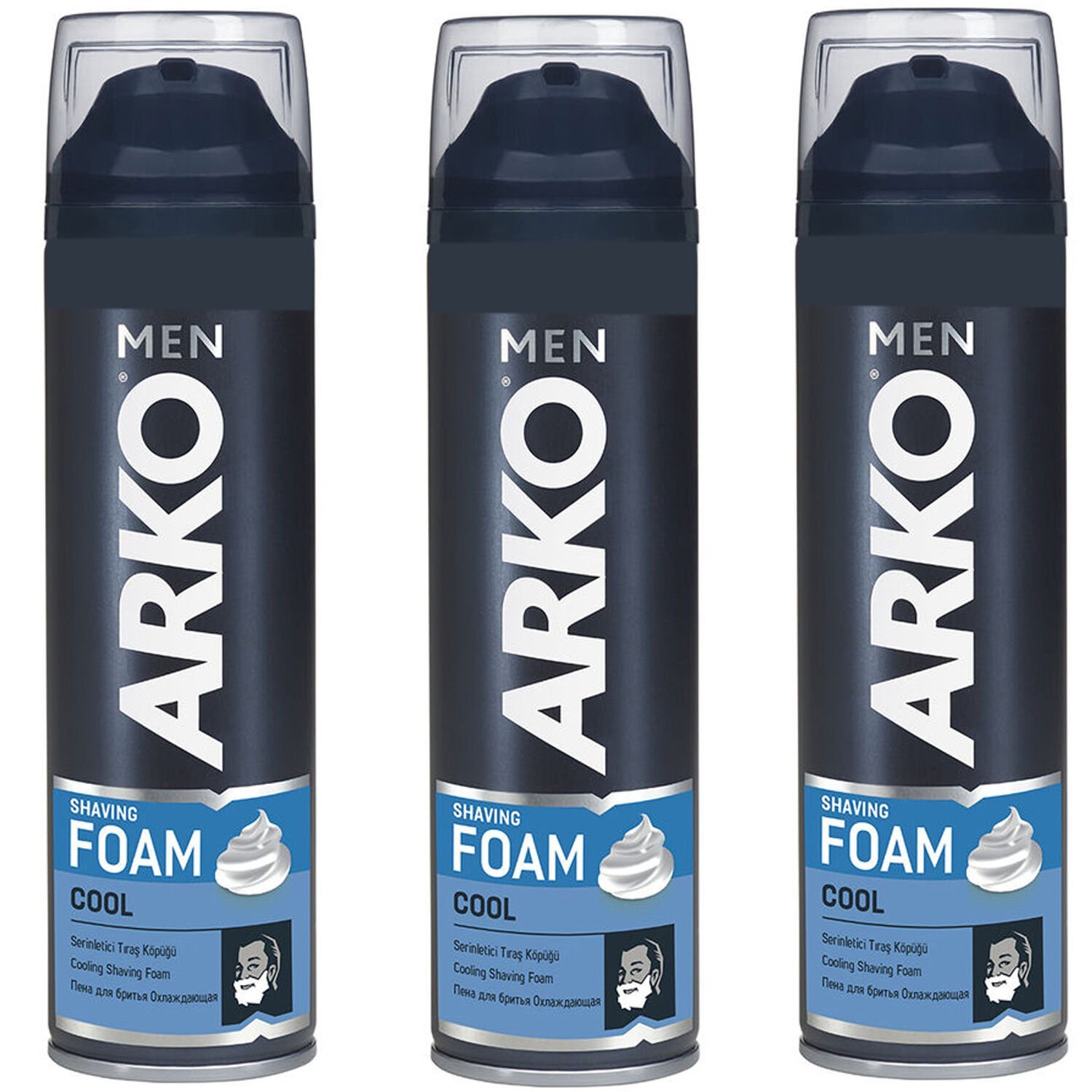 Arko Men Cool Tıraş Köpüğü 200 ml 3 ADET