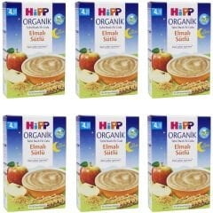 Hipp Organik İyi Geceler Elmalı Sütlü 4+ Ay Kaşık Maması 250 gr 6 ADET