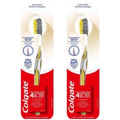Colgate Mikro İnce Gelişmiş Gold Charcoal Ekstra Yumuşak Diş Fırçası 2 ADET