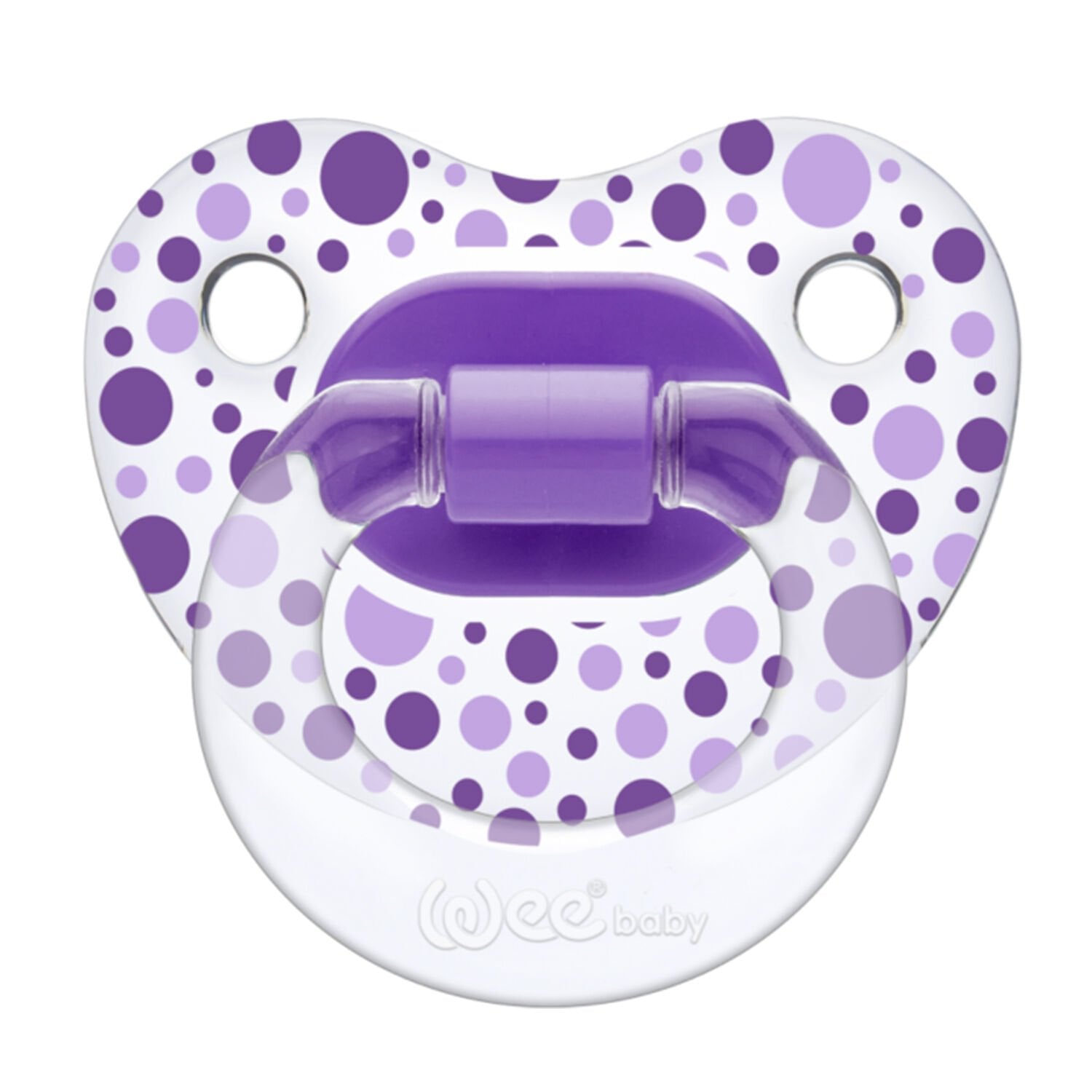 Wee Baby Şeffaf Desenli Damaklı No 2 Emzik 6-18 Ay Mor