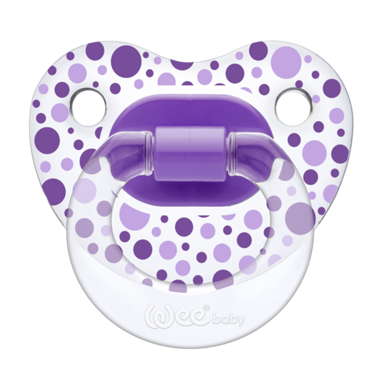 Wee Baby Şeffaf Desenli Damaklı No 2 Emzik 6-18 Ay Mor