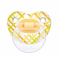 Wee Baby Şeffaf Desenli Damaklı No 2 Emzik 6-18 Ay Sarı