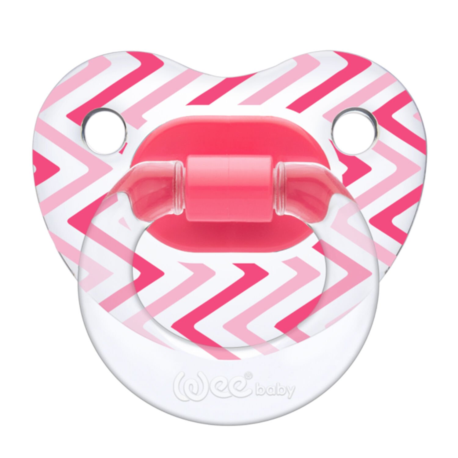Wee Baby Şeffaf Desenli Damaklı No 2 Emzik 6-18 Ay Pembe