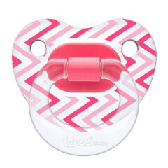 Wee Baby Şeffaf Desenli Damaklı No 2 Emzik 6-18 Ay Pembe