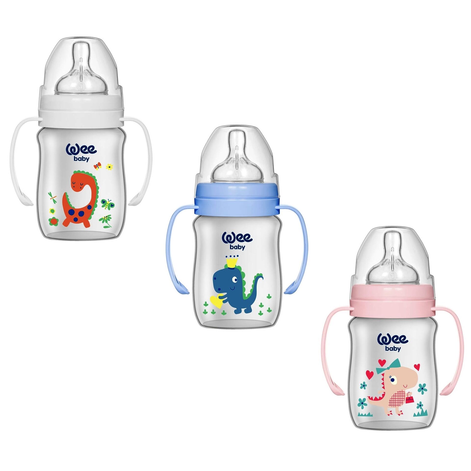 Wee Baby Klasik Geniş Ağızlı Kulplu Biberon 150 ml