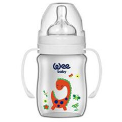 Wee Baby Klasik Geniş Ağızlı Kulplu Biberon 150 ml Mavi