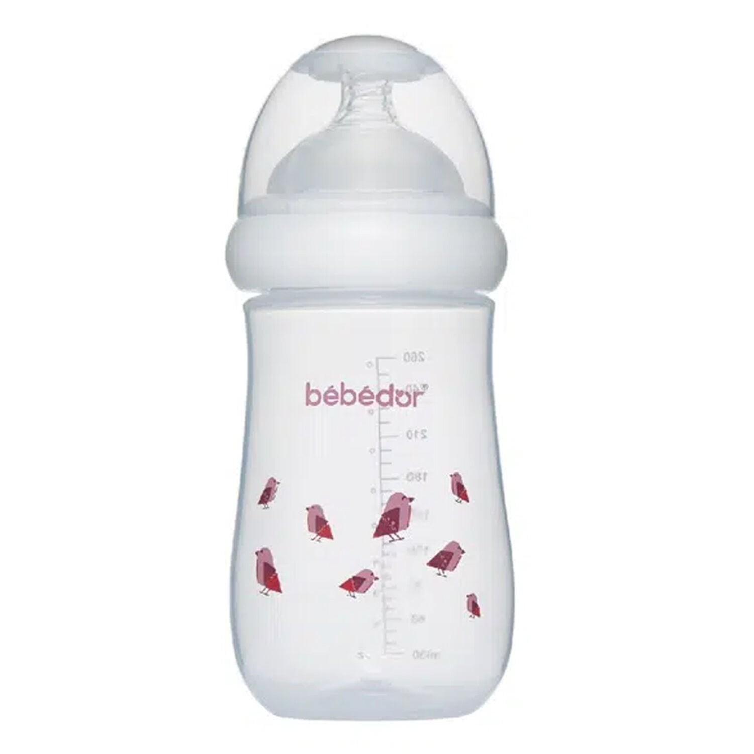 Bebedor Geniş Ağızlı Antikolik Sistem PP Biberon 260 ml Kuş Desenli