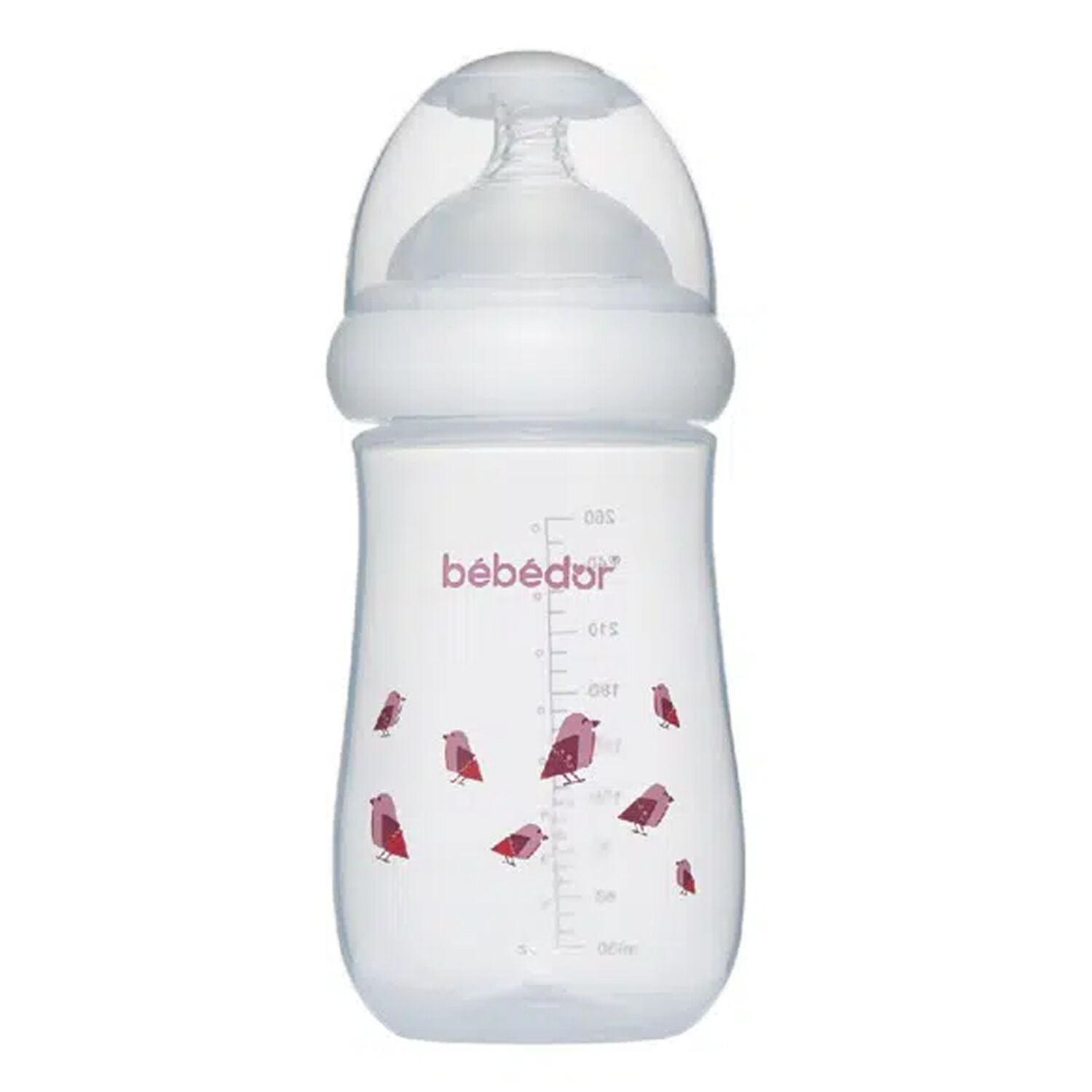 Bebedor Geniş Ağızlı Antikolik Sistem PP Biberon 260 ml Kuş Desenli