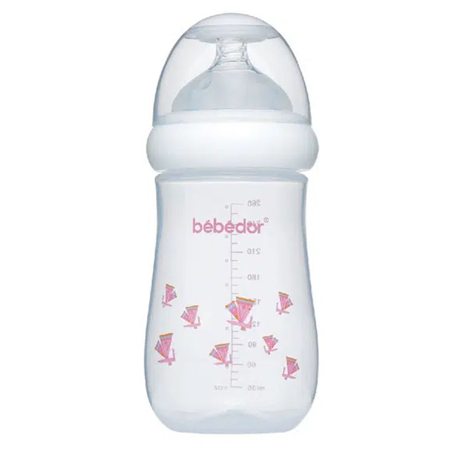 Bebedor Geniş Ağızlı Antikolik Sistem PP Biberon 260 ml Kelebek Desenli