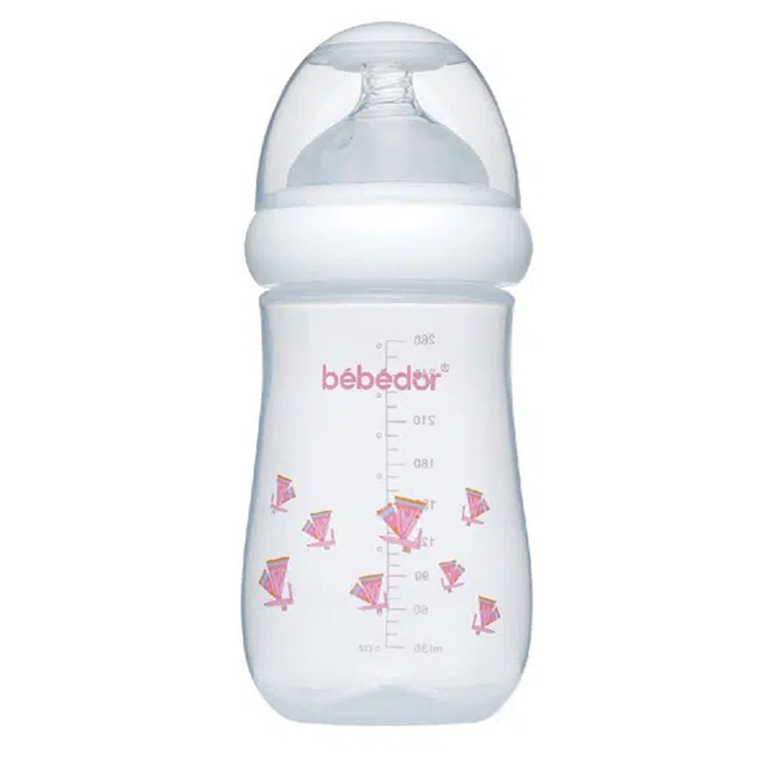 Bebedor Geniş Ağızlı Antikolik Sistem PP Biberon 260 ml Kelebek Desenli