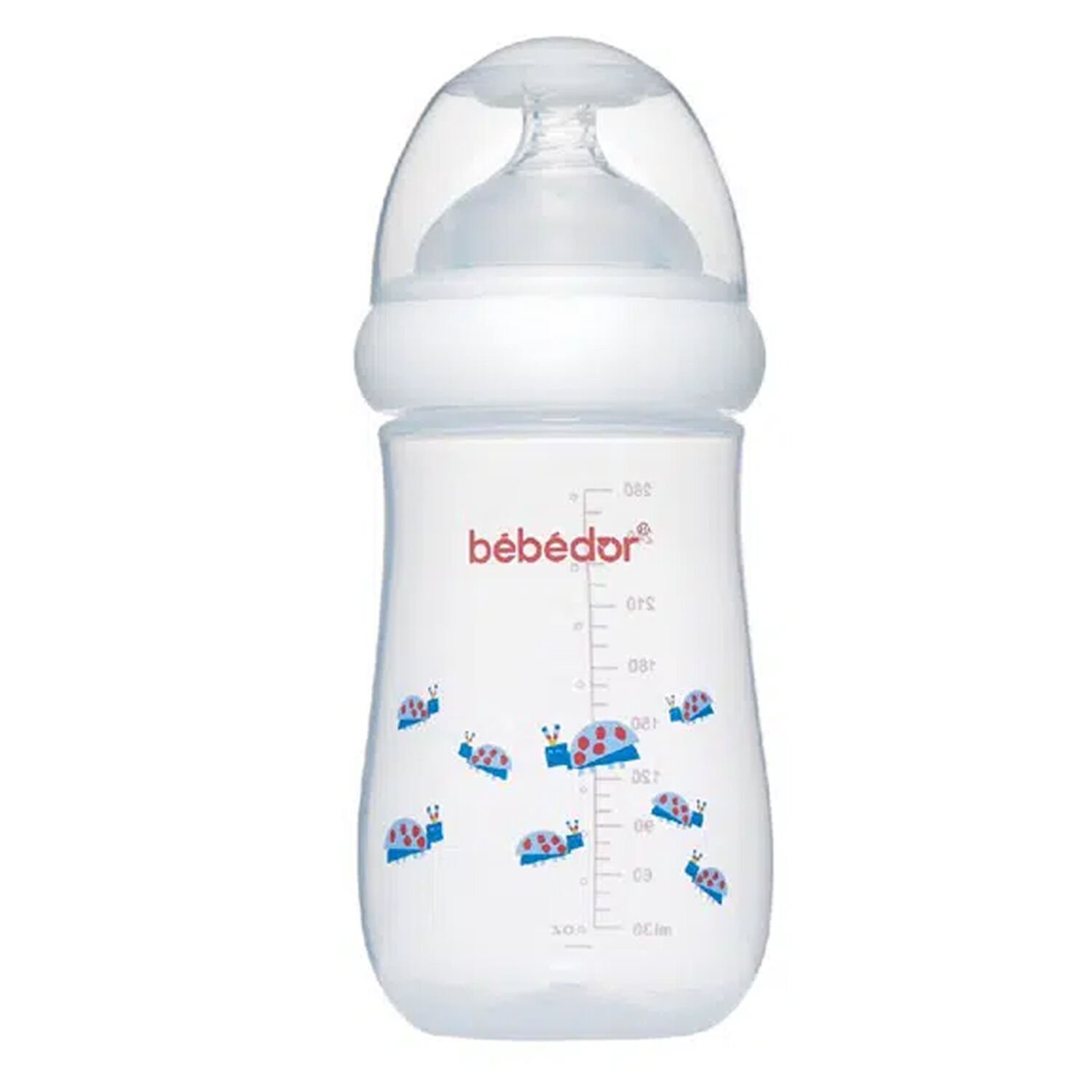 Bebedor Geniş Ağızlı Antikolik Sistem PP Biberon 260 ml Uğur Böceği Desenli