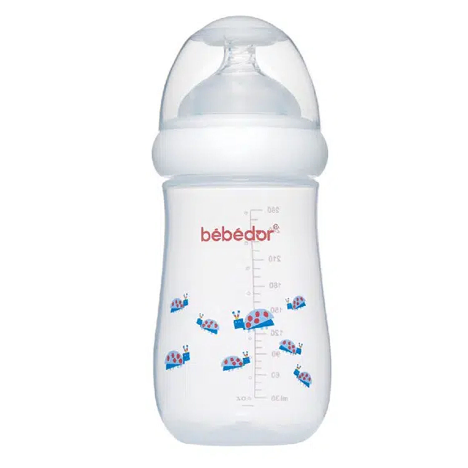 Bebedor Geniş Ağızlı Antikolik Sistem PP Biberon 260 ml Uğur Böceği Desenli