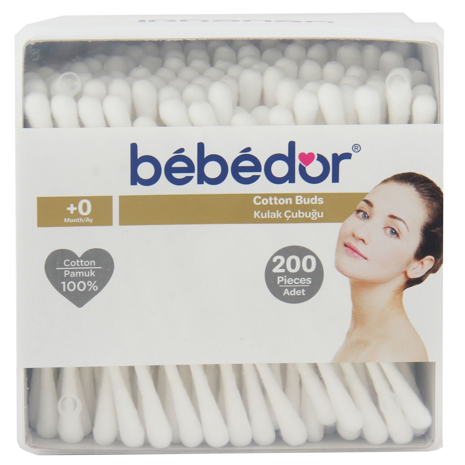 Bebedor Pamuklu Kulak Çubuğu 200 Adet