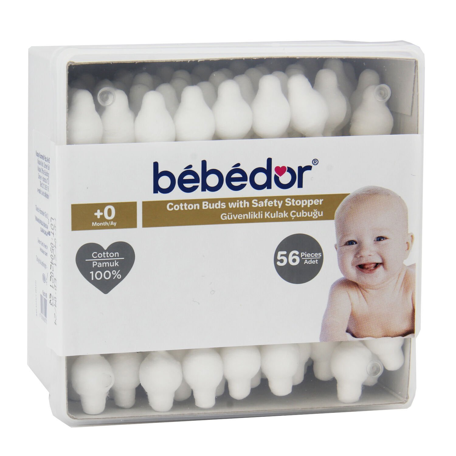 Bebedor Güvenlikli Kulak Çubuğu 56 lı