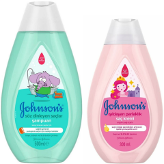 Johnsons Kral Şakir Söz Dinleyen Saçlar Şampuanı 500 ml + Johnsons Işıldayan Parlaklık Saç Kremi 300 ml