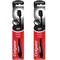 Colgate 360 Charcoal Siyah Orta Diş Fırçası 2 ADET