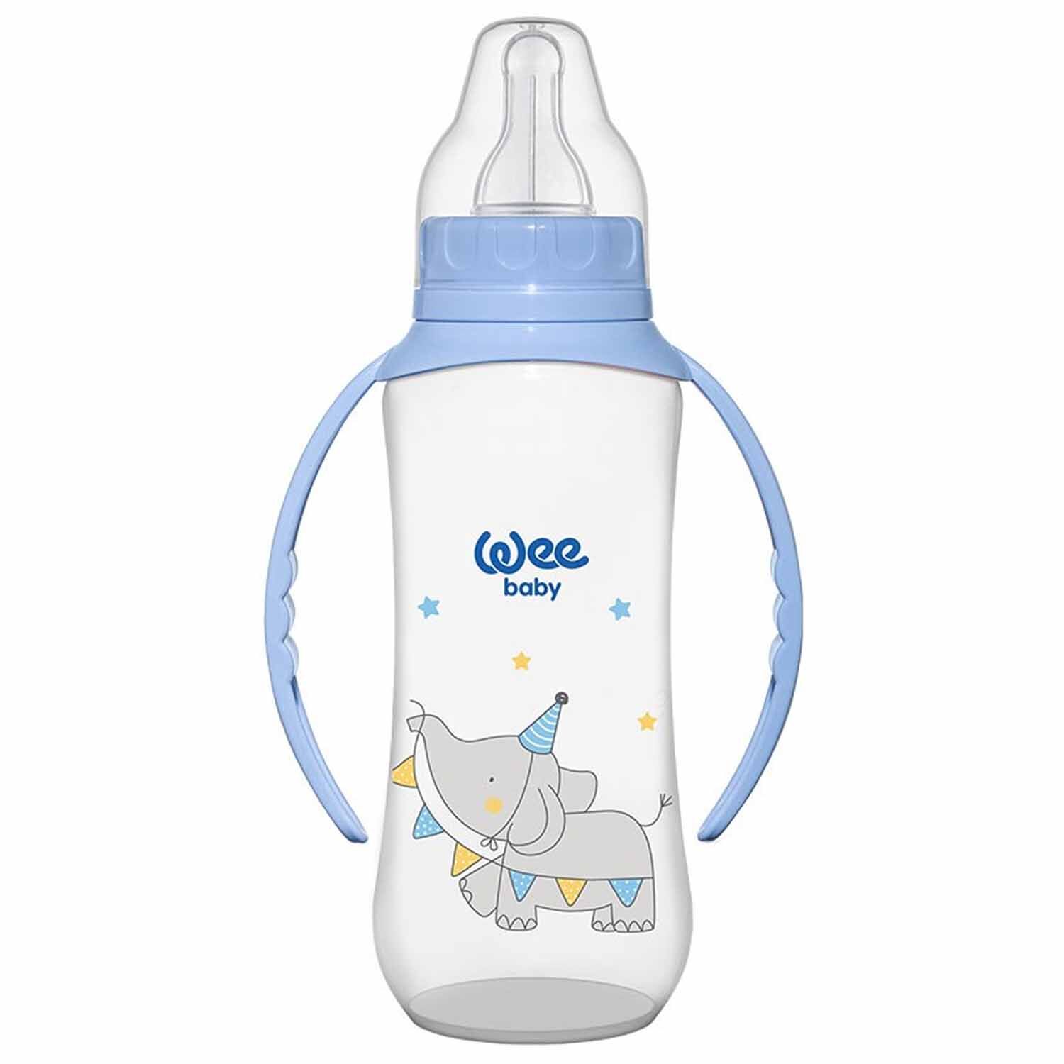 Wee Baby Kulplu PP Biberon 270 ml Mavi
