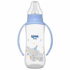Wee Baby Kulplu PP Biberon 270 ml Mavi