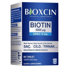 Bioxcin Biotin 5000 Mcg + Çinko 15 Mg 60 Tablet