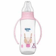 Wee Baby Kulplu PP Biberon 270 ml Pembe