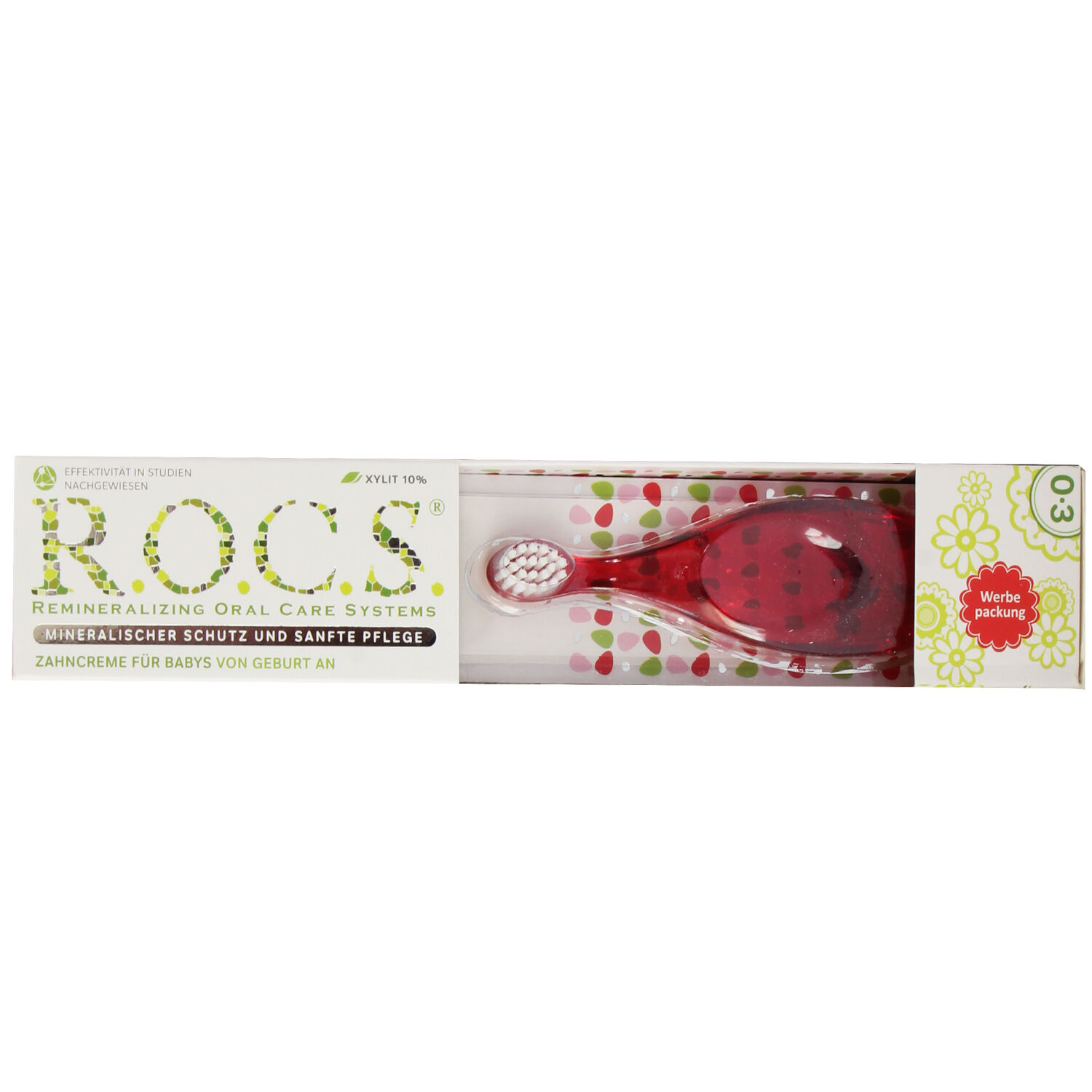 Rocs Baby 0-3 Yaş Arası Diş Macunu Ve Diş Fırçası Seti Kırmızı