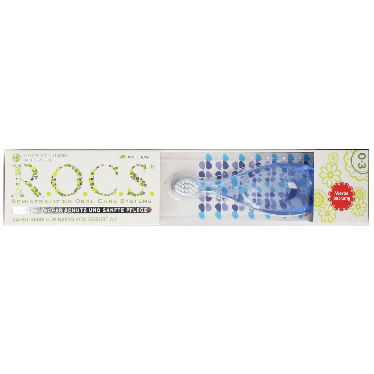 Rocs Baby 0-3 Yaş Arası Diş Macunu Ve Diş Fırçası Seti Mavi