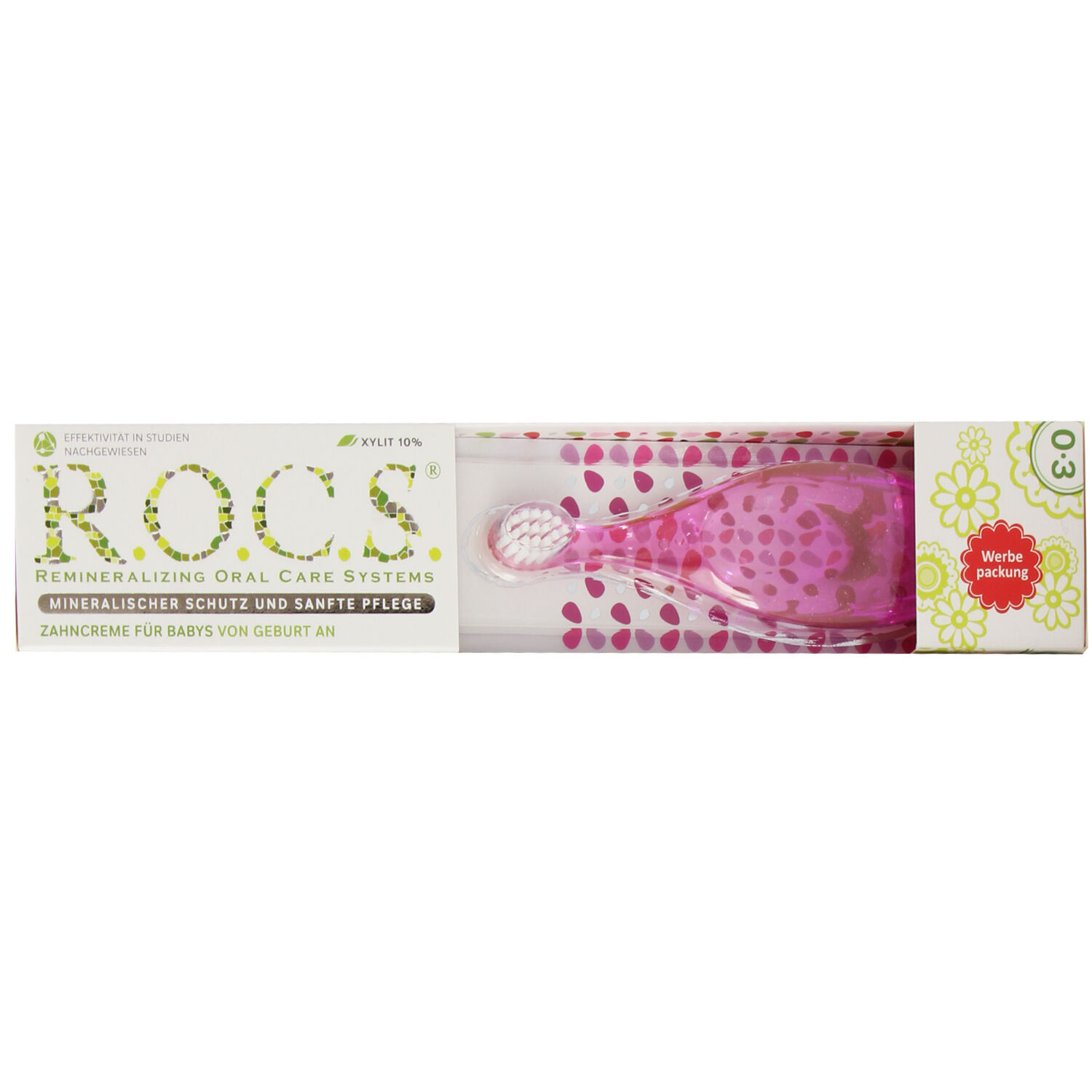 Rocs Baby 0-3 Yaş Arası Diş Macunu Ve Diş Fırçası Seti Pembe