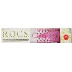 Rocs Baby 0-3 Yaş Arası Diş Macunu Ve Diş Fırçası Seti Pembe