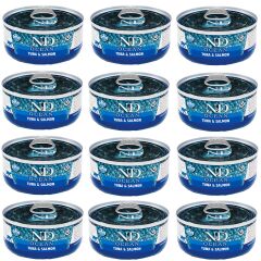 ND Ocean Ton Balığı Ve Somonlu Yetişkin Kedi Konservesi 70 gr 12 ADET