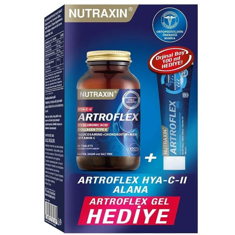 Nutraxin Artroflex HYA-C-II 90 Tablet + Nutraxin Extra Gel 100 ml HEDİYE